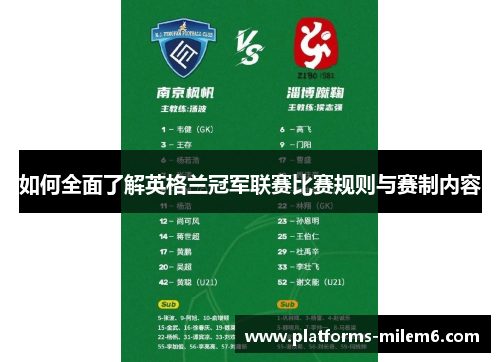 如何全面了解英格兰冠军联赛比赛规则与赛制内容